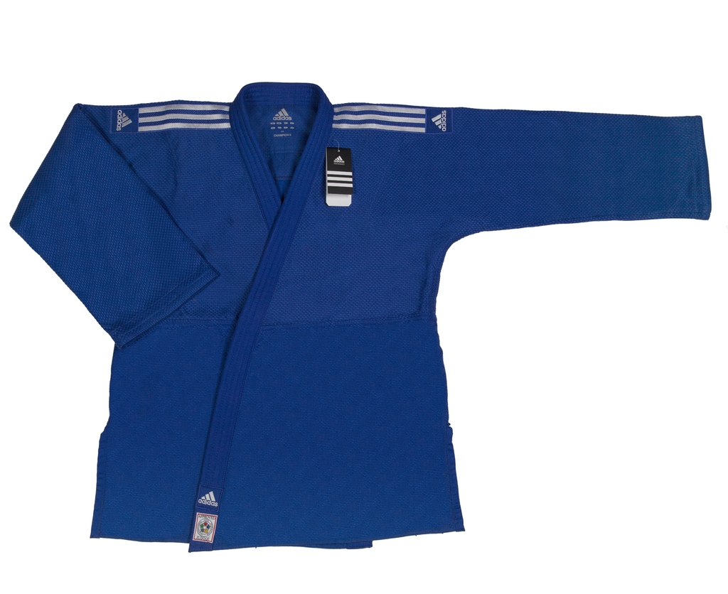 Кимоно для дзюдо ADIDAS Champion 2 IJF Premium синее купить оптом кимоно  для дзюдо в интернет-магазине.