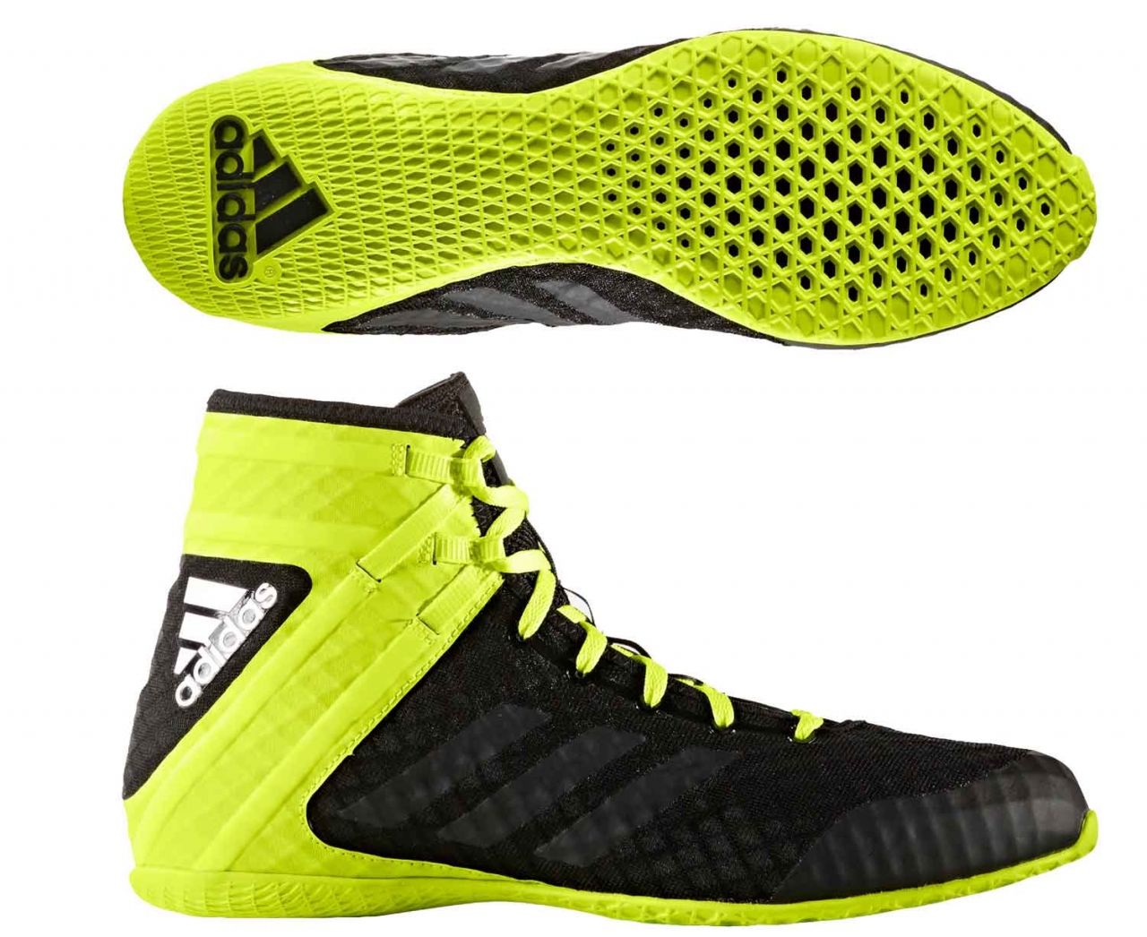 Боксерки Adidas Speedex 16.1 черные/желтые купить оптом боксерки в ...