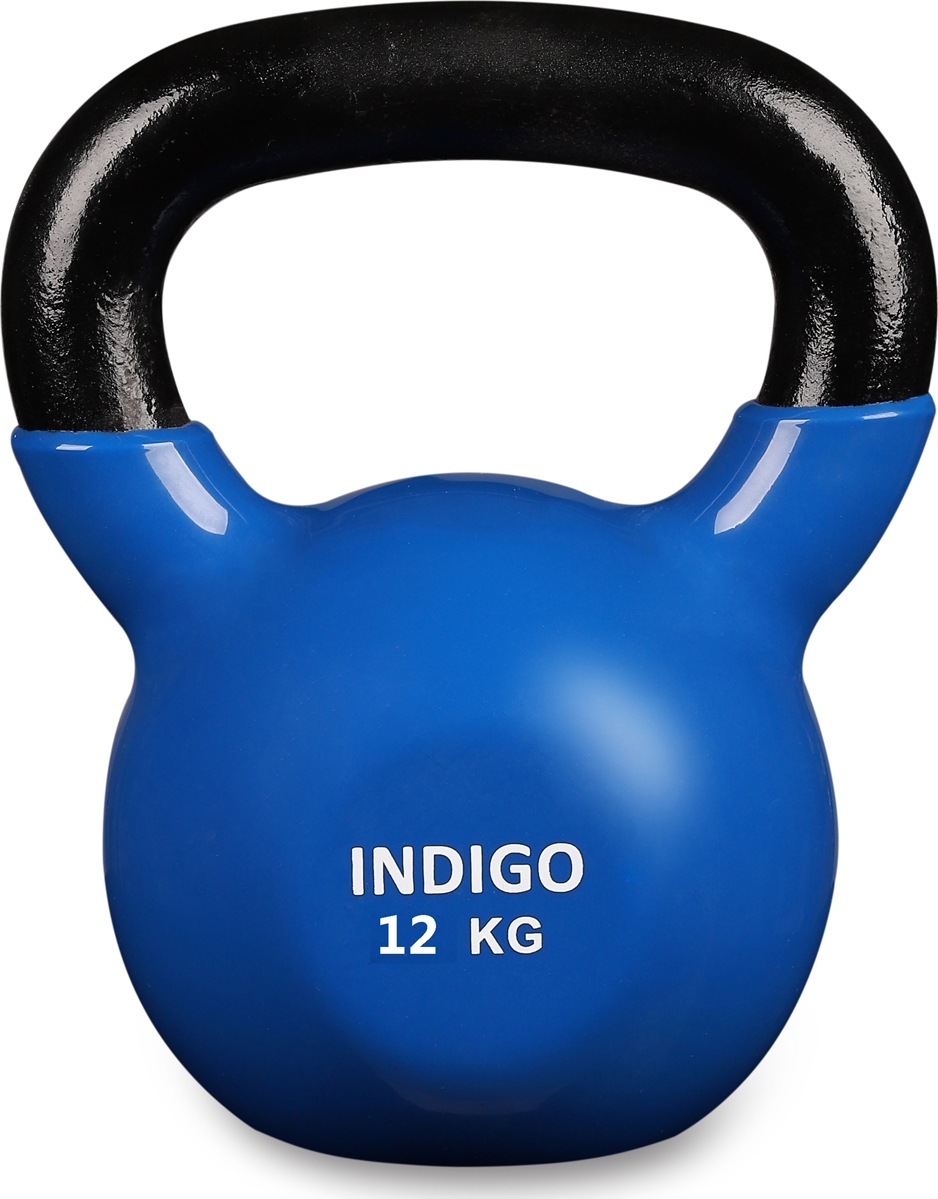 Гиря INDIGO обрезиненная, 12 кг купить оптом гантели, гири в интернет ...